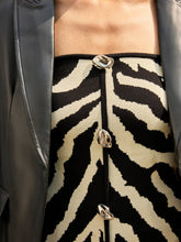 Zebra Print Strapless Sweater Vest